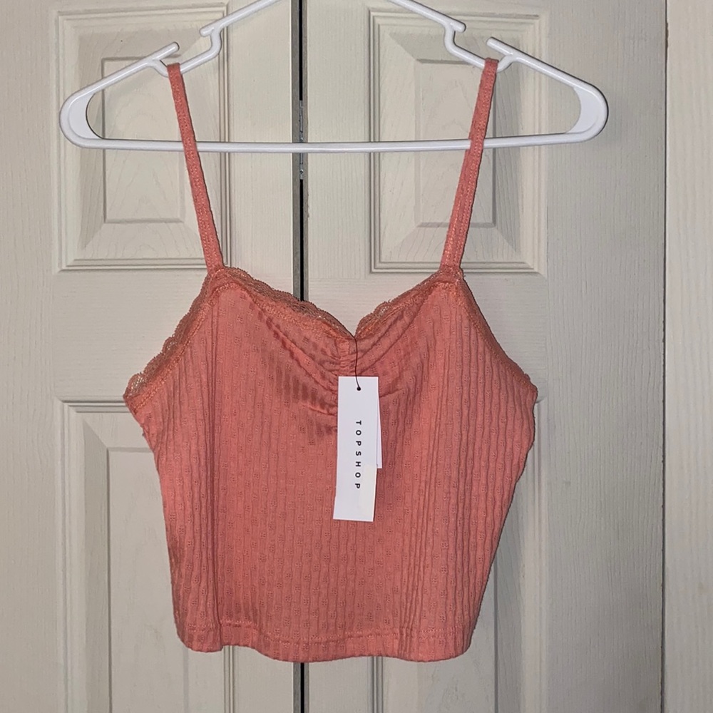 NWT Topshop Lace Cropped Tank